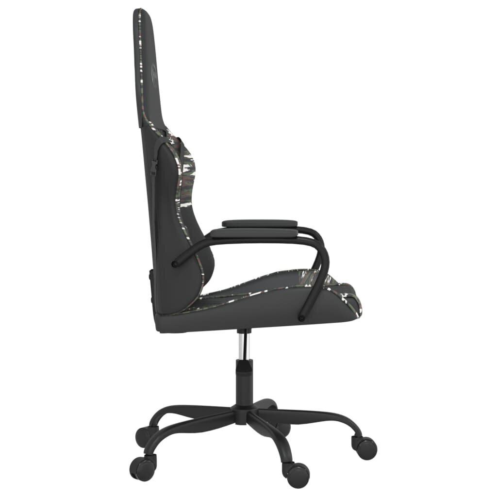 Masažinė žaidimų kėdė vidaXL, juoda/kamufliažinė spalva kaina ir informacija | Biuro kėdės | pigu.lt