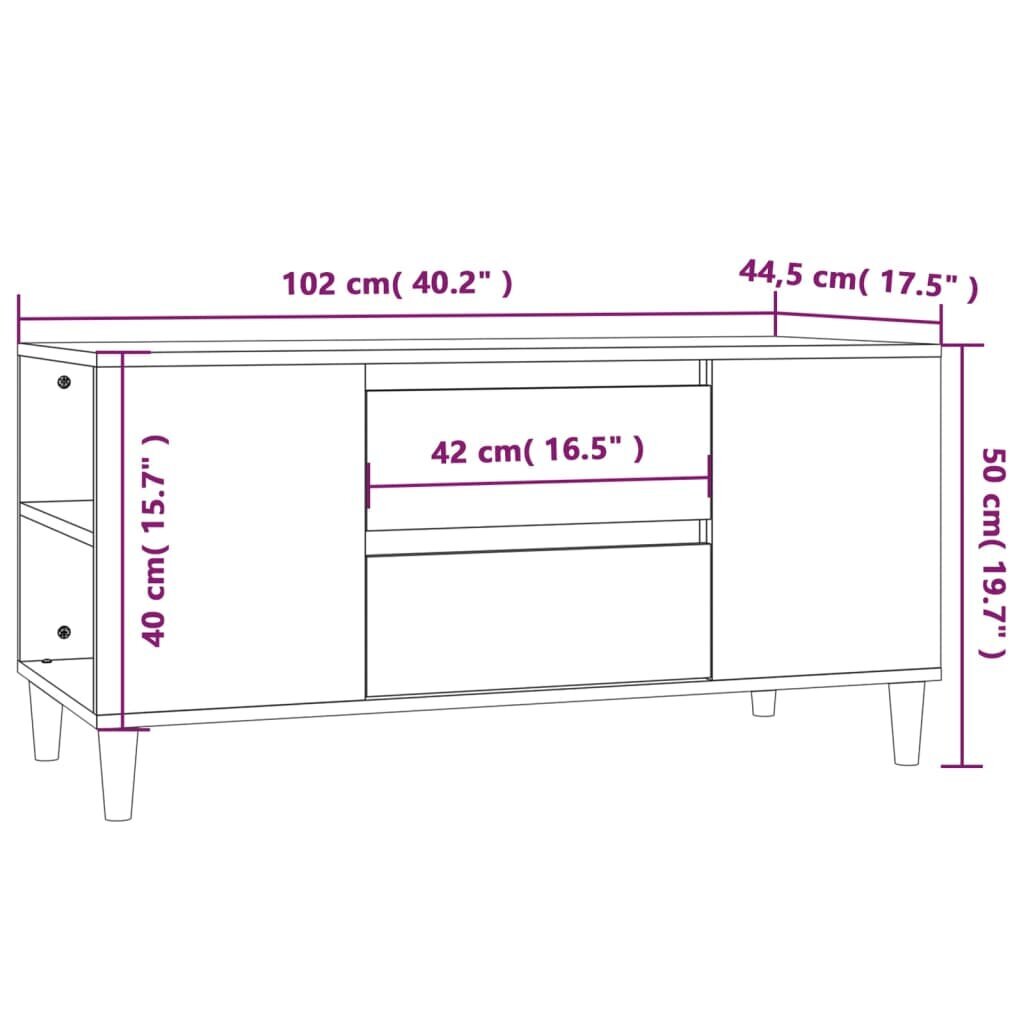 Televizoriaus spintelė vidaXL, 102x44,5x50cm kaina ir informacija | TV staliukai | pigu.lt