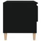 Naktiniai staliukai vidaXL, Apdirbta mediena, 2vnt., 50x46x50cm, juoda kaina ir informacija | Spintelės prie lovos | pigu.lt