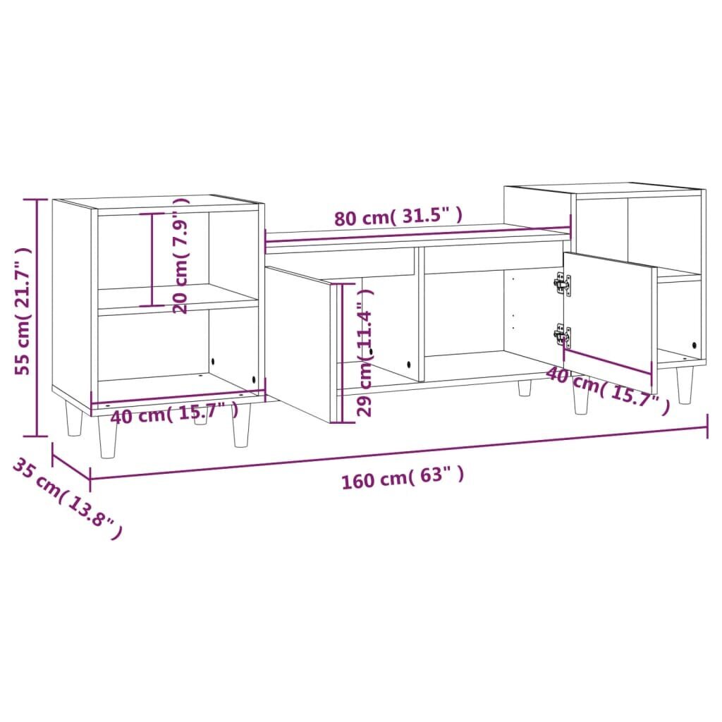 Televizoriaus spintelė vidaXL, 160x35x55cm kaina ir informacija | TV staliukai | pigu.lt