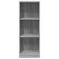 vidaXL Spintelė knygoms, 3 aukštų, pilka ąžuolo, 40x24x109cm, mediena kaina ir informacija | Lentynos | pigu.lt
