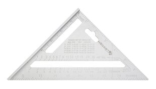 Уголок алюминиевый треугольник 185мм, HT4M216, Hogert цена и информация | Механические инструменты | pigu.lt