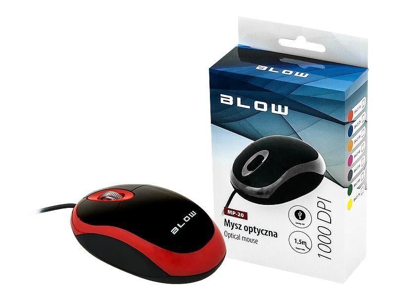 Blow MP-20, raudona kaina ir informacija | Pelės | pigu.lt