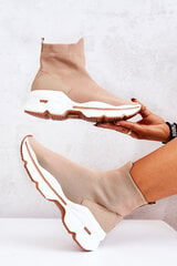 Sportiniai bateliai moterims 18221H, smėlio spalvos цена и информация | Спортивная обувь, кроссовки для женщин | pigu.lt