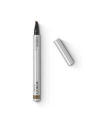 Стойкий карандаш для микроблейдинга бровей с тремя наконечниками Kiko Milano color 01 Blonde цена и информация | Карандаши, краска для бровей | pigu.lt