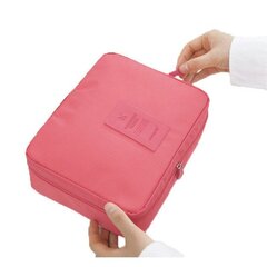 Kosmetinė, išskleidžiama, kelioninis reikmenų krepšys, rožinės spalvos kaina ir informacija | Kosmetinės, veidrodėliai | pigu.lt