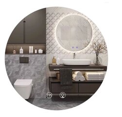 LED sieninis veidrodis 50CM HZJ050 цена и информация | Аксессуары для ванной комнаты | pigu.lt
