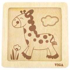 Medinė dėlionė Viga Giraffe (2611) 3191 kaina ir informacija | Žaislai kūdikiams | pigu.lt