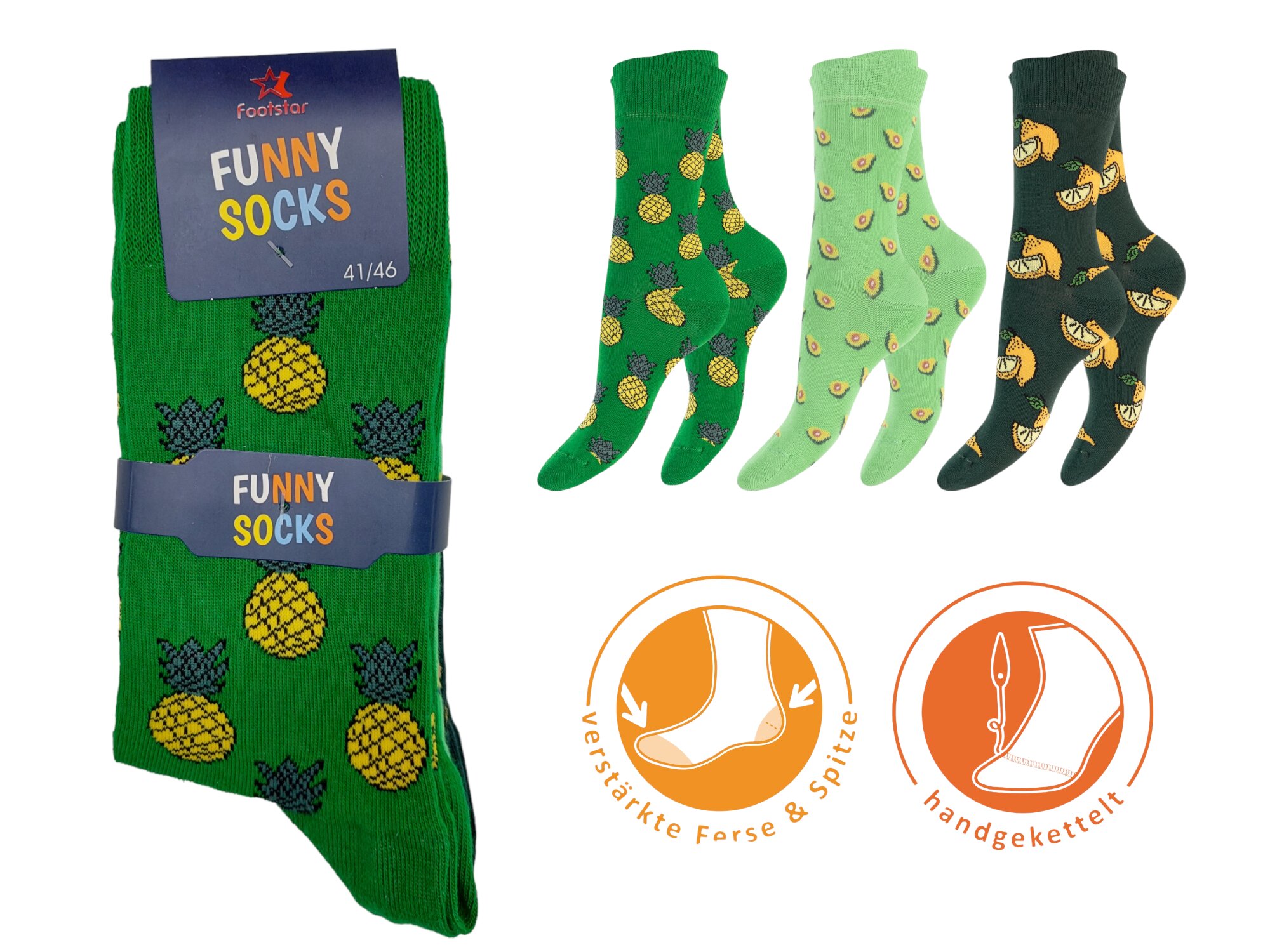 Цветные носки унисекс Footstar Funny Socks 79045, 3 пары цена | pigu.lt