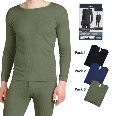 Termo marškiniai vyrams 21401, žali kaina ir informacija | Vyriški termo apatiniai | pigu.lt