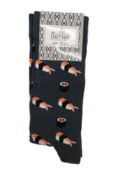 Šukuotinės medvilnės kojinės unisex Crazy Socks Sushi, įvairių spalvų kaina ir informacija | Vyriškos kojinės | pigu.lt