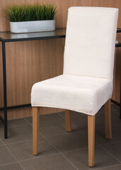 Elastingi veliūriniai kėdžių užvalkalai, 4vnt., šviesiai smėlio spalvos kaina ir informacija | Baldų užvalkalai | pigu.lt