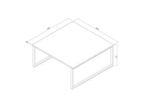 Rašomasis stalas Baltic Master, 160-160 cm. O-DUO цена и информация | Компьютерные, письменные столы | pigu.lt