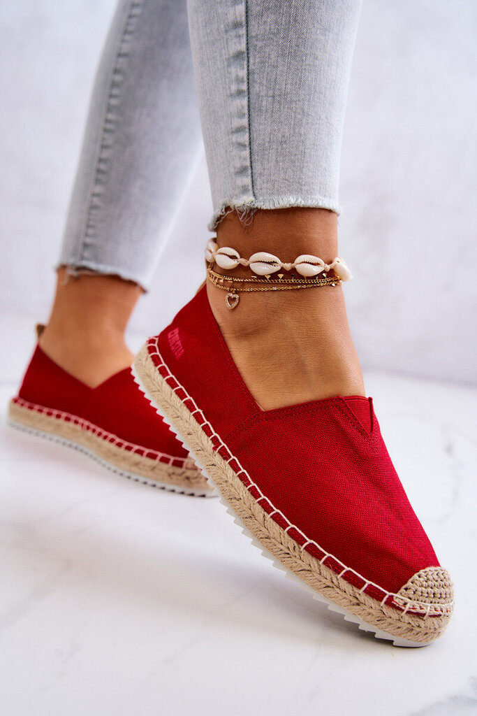 Espadrilės moterims Big Star HH274494, raudonos kaina ir informacija | Bateliai moterims  | pigu.lt