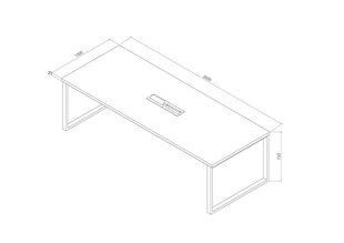 Posėdžių stalas Baltic Master, 100-200 cm. O-DUO цена и информация | Компьютерные, письменные столы | pigu.lt