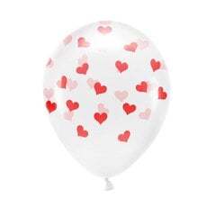 PartyDeco balionas širdelės, 33 cm, 6 vnt kaina ir informacija | Balionai | pigu.lt