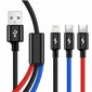 USB laidas - USB tipas C / microUSB / Lightning Pixel 1,1 m цена и информация | Laidai telefonams | pigu.lt