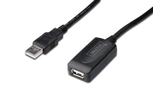 DIGITUS PRZEDŁUŻACZ/REPEATER USB2.0, AKTYWNY, 20M DA-73102 цена и информация | Кабели и провода | pigu.lt