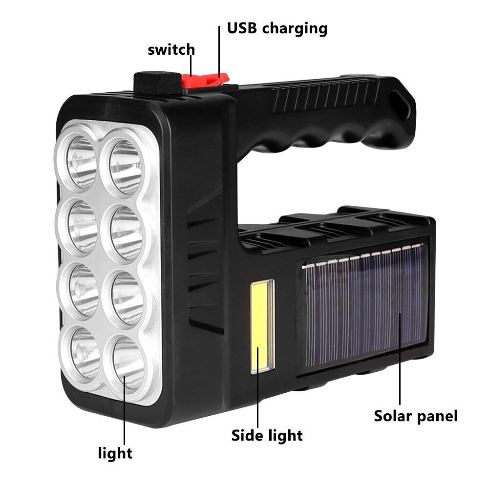 3in1 saulės žibintuvėlis prožektoriai XL Powerbank kaina ir informacija | Žibintai ir prožektoriai | pigu.lt