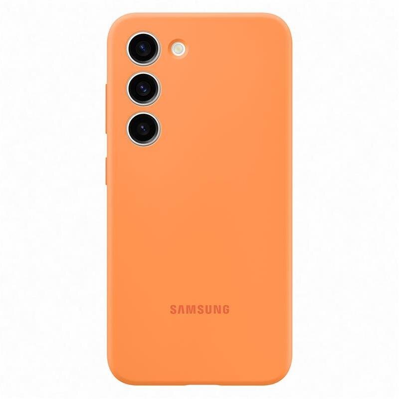 Dėklas Silicone Cover skirtas Samsung Galaxy S23, oranžinė kaina ir informacija | Telefono dėklai | pigu.lt