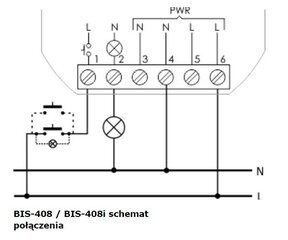 BIS-408 Светодиодное бистабильное реле включения-выключения цена и информация | Преобразователи напряжения | pigu.lt