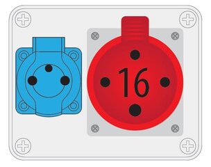 Skirstomoji plokštė R-BOX 150 1x230V 1x16A/4P - B.1202 kaina ir informacija | Elektros jungikliai, rozetės | pigu.lt