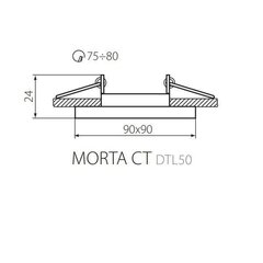 Стеклянный светильник MORTA CT-DTL50-SR цена и информация | Монтируемые светильники, светодиодные панели | pigu.lt