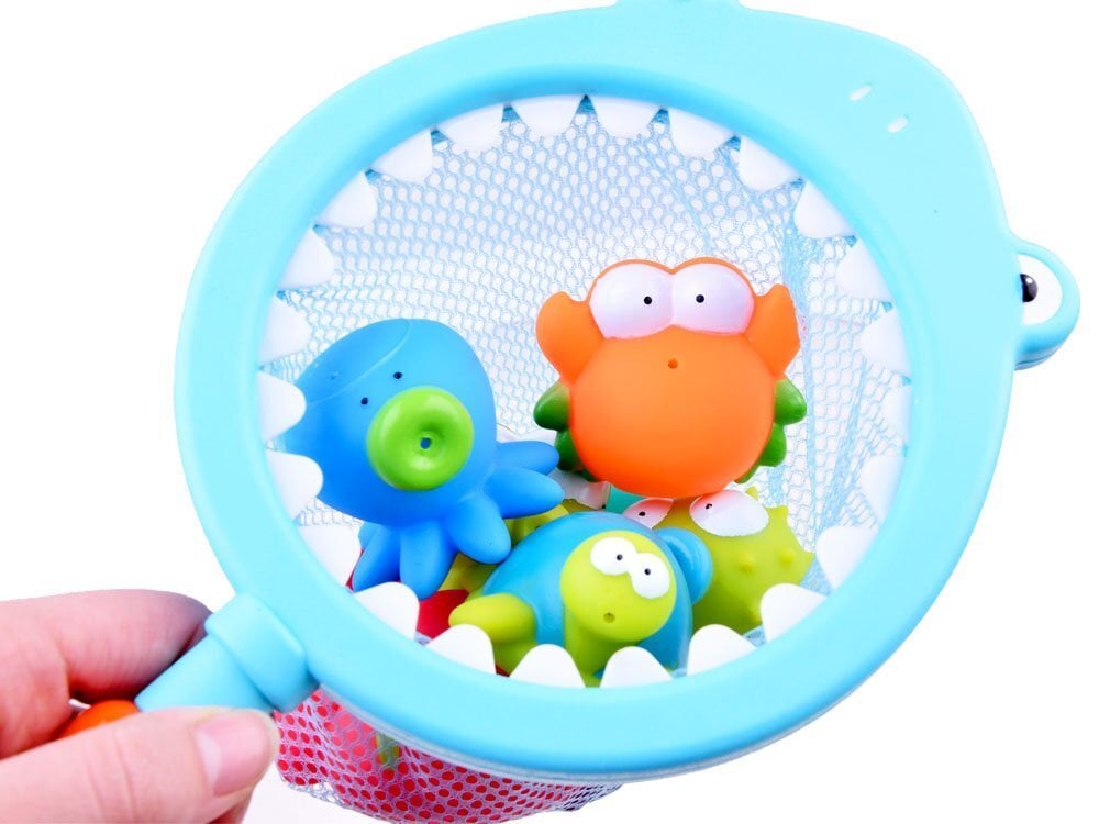 Vonios žaislai guminiai gyvūnėliai su sieteliu kaina ir informacija | Žaislai kūdikiams | pigu.lt