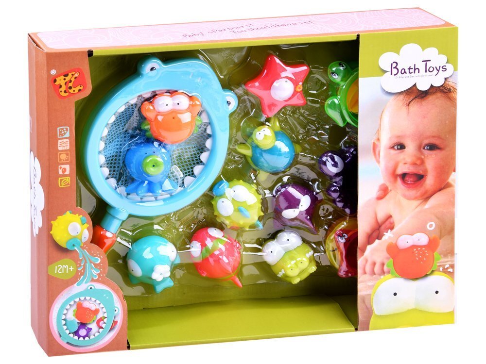 Vonios žaislai guminiai gyvūnėliai su sieteliu kaina ir informacija | Žaislai kūdikiams | pigu.lt