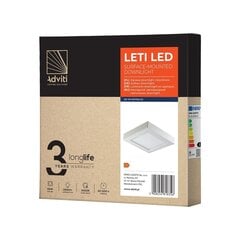 Светодиодный светильник накладной LETI 24Вт 3000Вт квадратный цена и информация | Потолочные светильники | pigu.lt