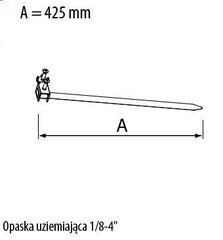 Зажим для заземления 425 - R.8182 цена и информация | Крепежные изделия | pigu.lt