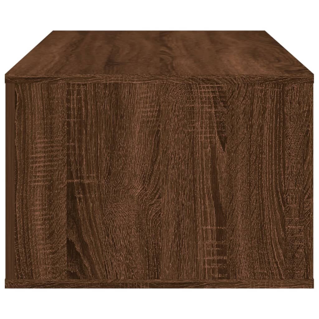 Kavos staliukas vidaXL, Apdirbta mediena, 100x50,5x35cm, ruda ąžuolo spalva kaina ir informacija | Kavos staliukai | pigu.lt