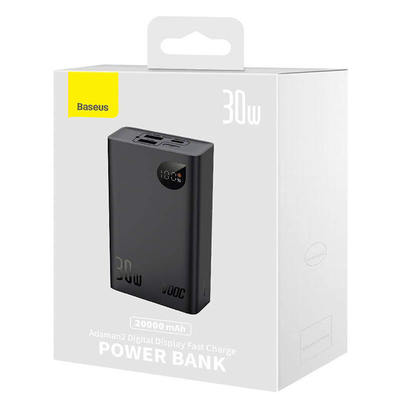 Baseus Adaman 2, 20000mAh, 30W, 3xUSB, USB-C kaina ir informacija | Atsarginiai maitinimo šaltiniai (power bank) | pigu.lt