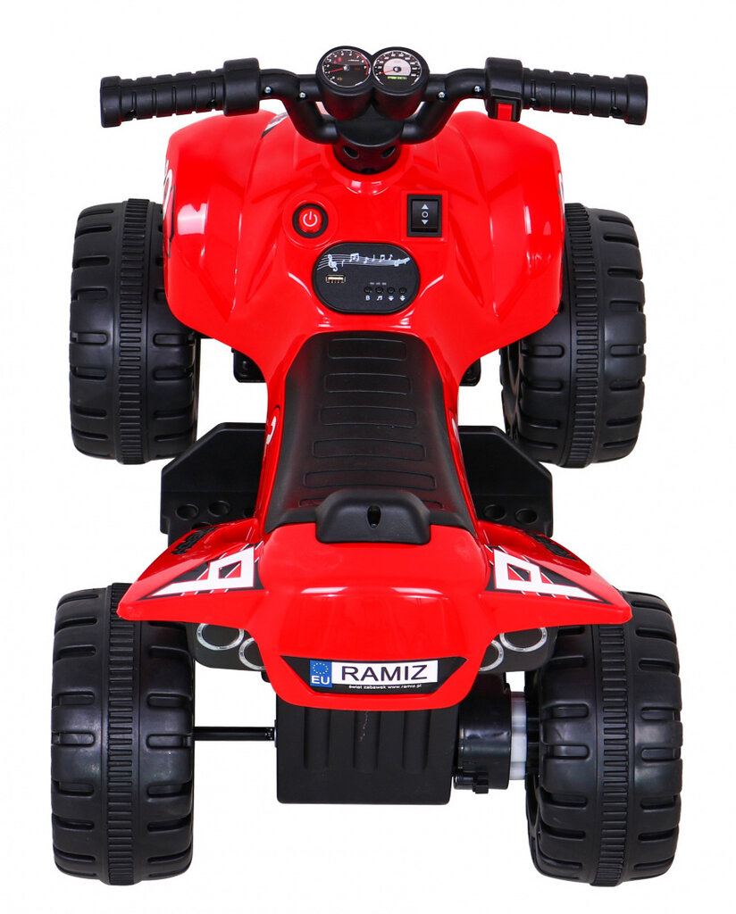 Vaikiškas keturratis Quad the Fastest, raudonas kaina ir informacija | Elektromobiliai vaikams | pigu.lt