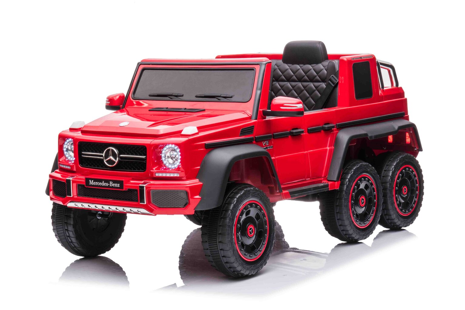 Vienvietis elektromobilis Mercedes G63 6x6 AMG, raudonas цена и информация | Elektromobiliai vaikams | pigu.lt