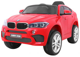 Vienvietis elektromobilis Bmw X6M, raudonas kaina ir informacija | Elektromobiliai vaikams | pigu.lt