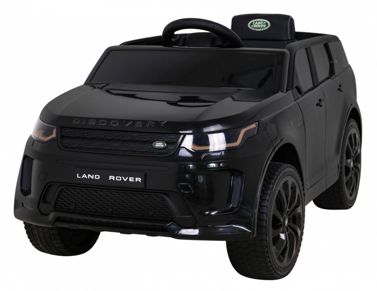 Vienvietis elektromobilis Land Rover Discovery Sport, juodas kaina ir informacija | Elektromobiliai vaikams | pigu.lt
