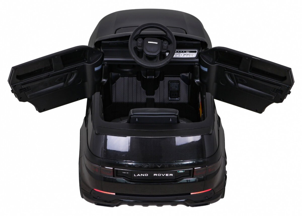 Vienvietis elektromobilis Land Rover Discovery Sport, juodas kaina ir informacija | Elektromobiliai vaikams | pigu.lt