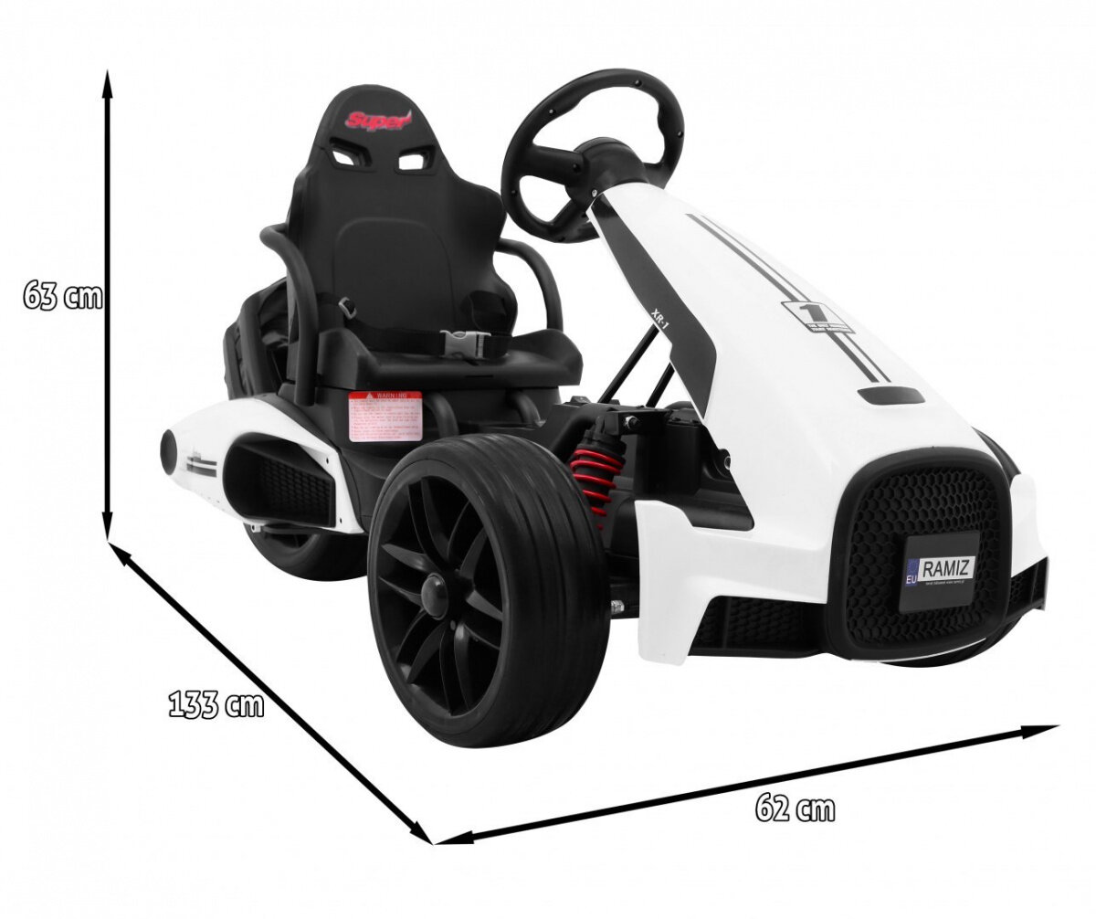 Elektrinė transporto priemonė Bolide XR-1, baltas kaina ir informacija | Elektromobiliai vaikams | pigu.lt