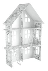 Kartoninis 3D namas spalvinimui kaina ir informacija | Lavinamieji žaislai | pigu.lt