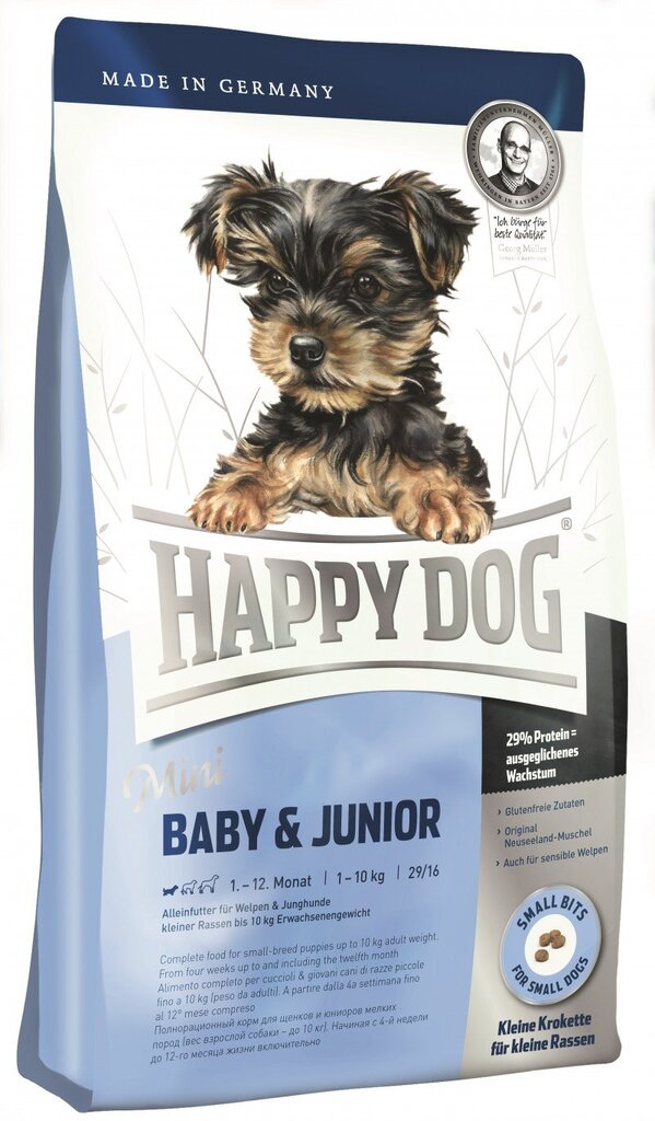 Happy Dog Mini Baby & Junior, 1 kg цена и информация | Sausas maistas šunims | pigu.lt
