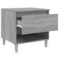 Naktinis staliukas vidaXL, Apdirbta mediena, 50x46x50cm, pilka ąžuolo spalva цена и информация | Spintelės prie lovos | pigu.lt
