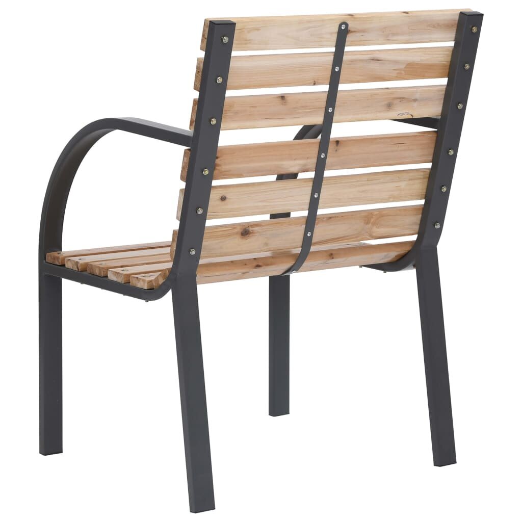 Sodo kėdės vidaXL, 2 vnt., ruda kaina ir informacija | Lauko kėdės, foteliai, pufai | pigu.lt
