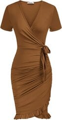 Женское платье LIUMILAC, коричневое цена и информация | Платья | pigu.lt