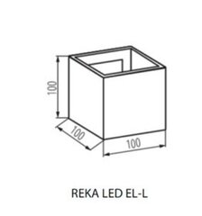 REKA Светодиодный уличный настенный светильник EL 7W-L-W цена и информация | Уличные светильники | pigu.lt