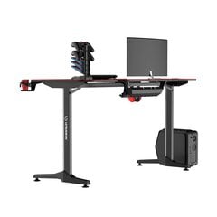 Игровой стол Ultradesk Frag Black, черный с красным ковриком цена и информация | Компьютерные, письменные столы | pigu.lt