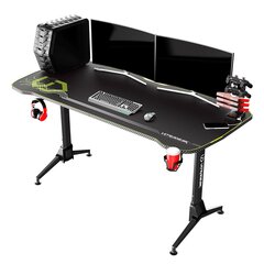 Игровой стол Ultradesk Grand Green, черный/зеленый цена и информация | Компьютерные, письменные столы | pigu.lt