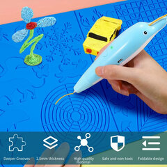 Silikoninis 3D piešimo padas, pilkas kaina ir informacija | Lavinamieji žaislai | pigu.lt