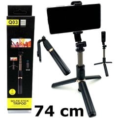 Selfie Bluetooth 19.4–74 cm kaina ir informacija | Asmenukių lazdos (selfie sticks) | pigu.lt