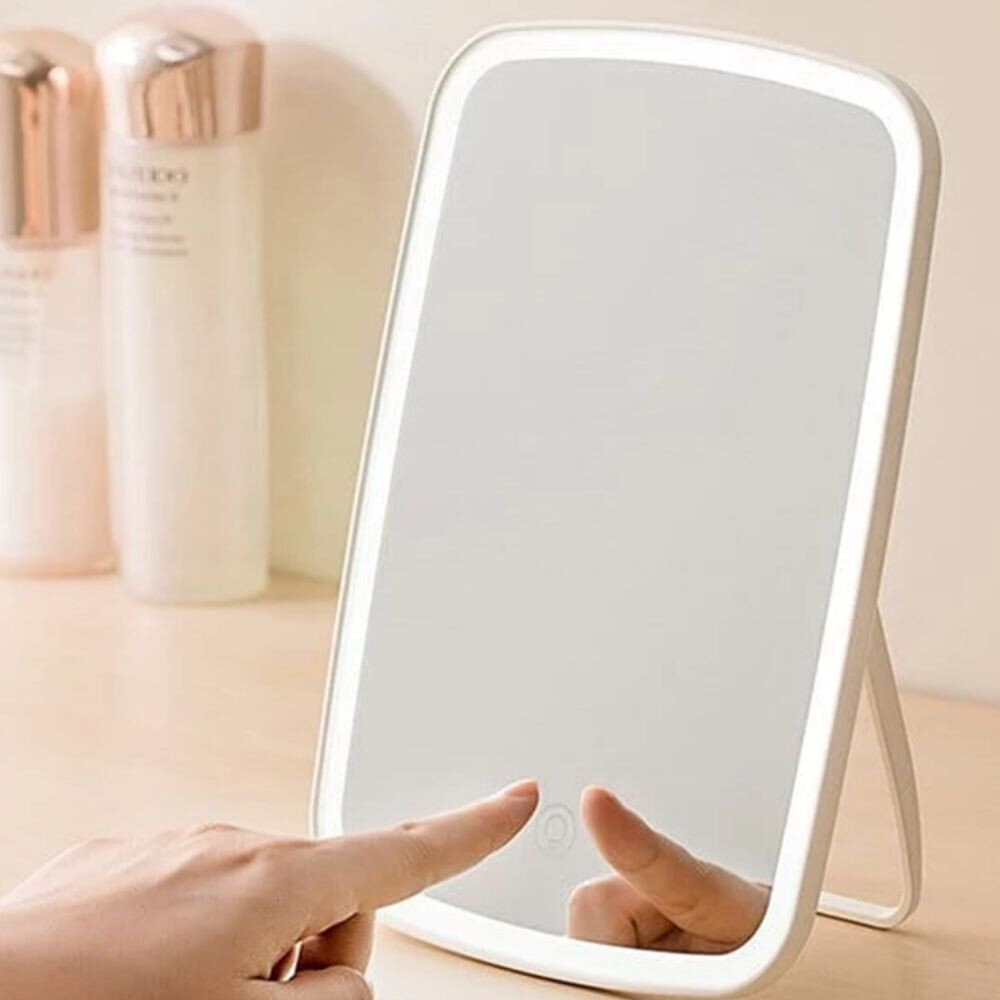Pastatomas kosmetinis veidrodis su apšvietimu kaina ir informacija | Vonios kambario aksesuarai | pigu.lt